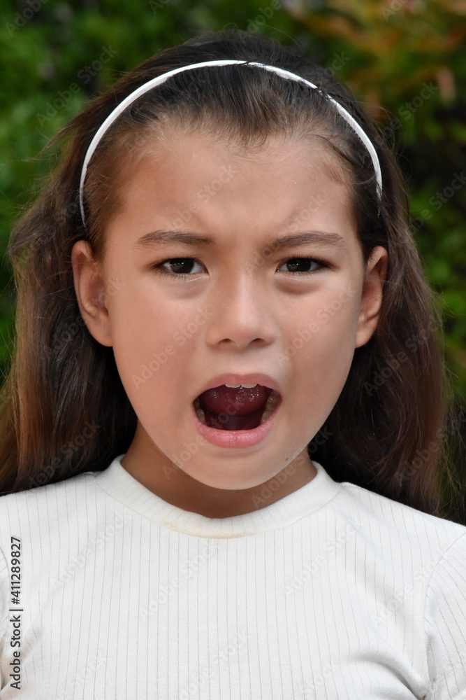 A Mad Filipina Girl Child Closeup A Mad Filipina Girl Child Closeup