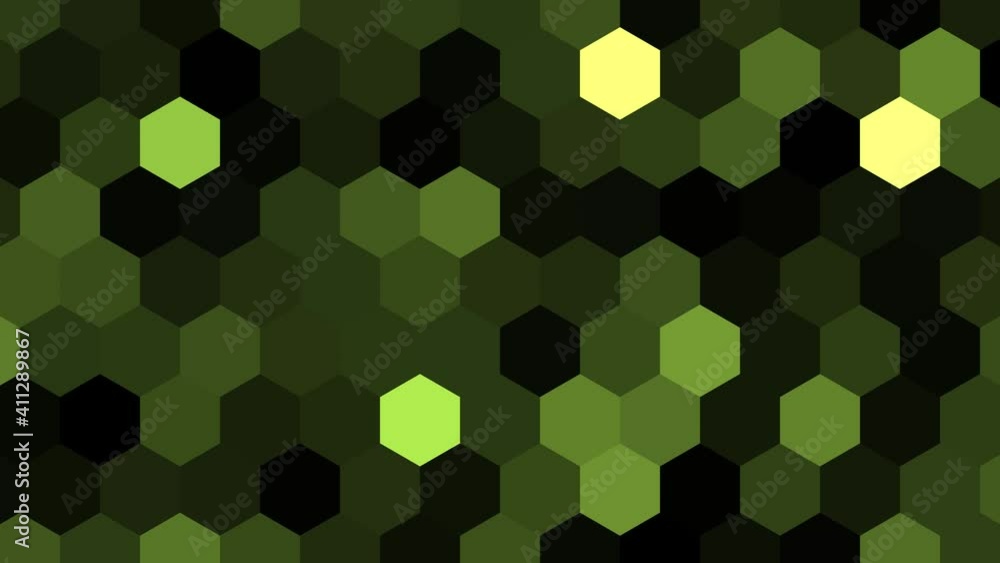 Abstract motion of big green pixels Abstract motion of big green pixels