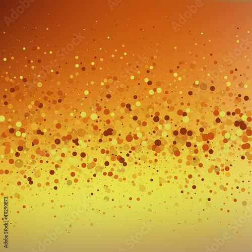 Golden glowing circles. Bokeh elements. Abstract illustration. eps 10