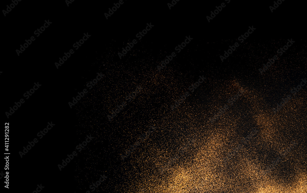 Abstract dark background with gold sparkles. Festive background for project. Blurred effect. Abstract dark background with gold sparkles. Festive background for project. Blurred effect.