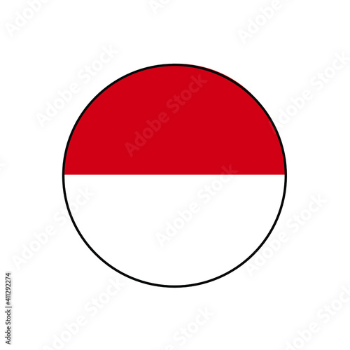 Free Download Principality Monaco Flag Icon with Red and White colors in Europe. - GFXLoad
