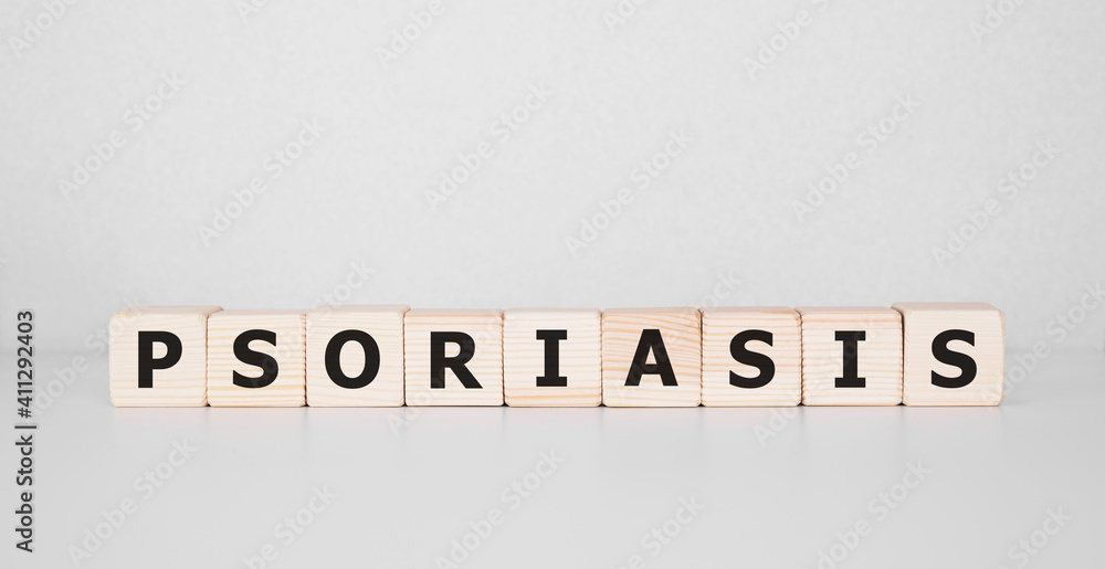 Word PSORIASIS written on wood block. Business concept Word PSORIASIS written on wood block. Business concept