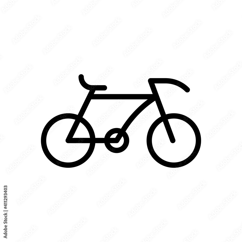 Outline Vector Icon Bike Isolated On A White Background. Bike Icon Sign Outline Vector Icon Bike Isolated On A White Background. Bike Icon Sign