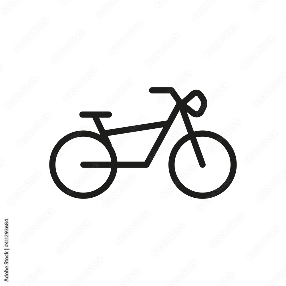Outline Vector Icon Bike Isolated On A White Background. Bike Icon Sign Outline Vector Icon Bike Isolated On A White Background. Bike Icon Sign