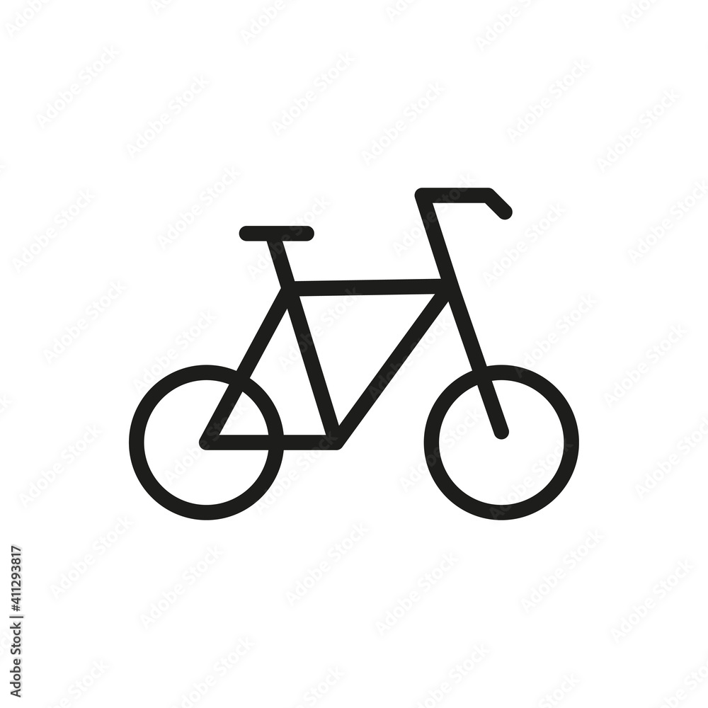 Outline Vector Icon Bike Isolated On A White Background. Bike Icon Sign Outline Vector Icon Bike Isolated On A White Background. Bike Icon Sign