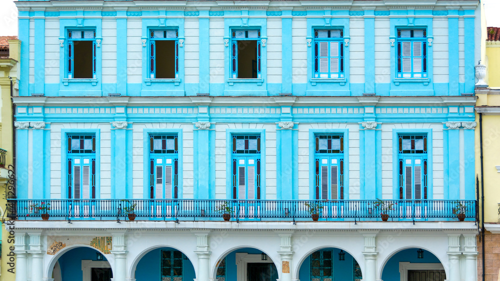 Colonial architecture building in Old Havana, Cuba