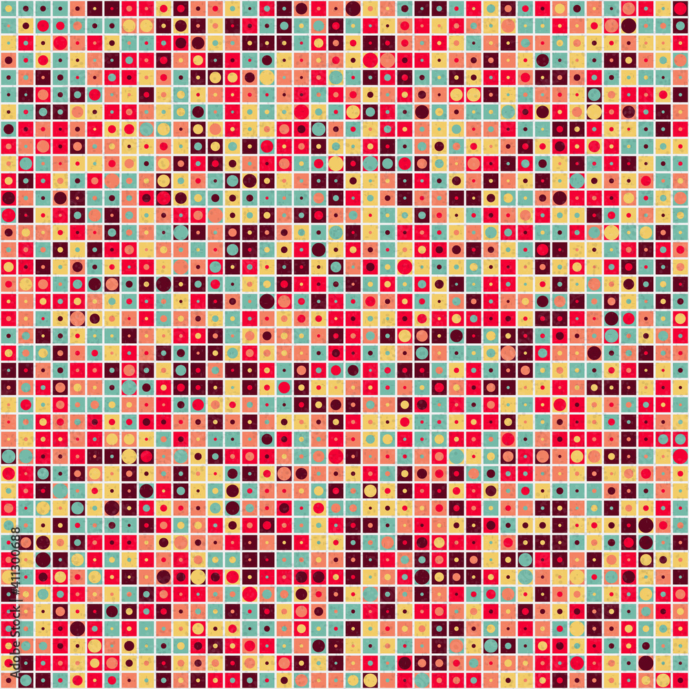 Fototapeta premium Abstract Geometric Pattern generative computational art illustration