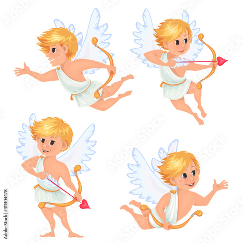 Little angle.Cupid with arrow.Valentine.