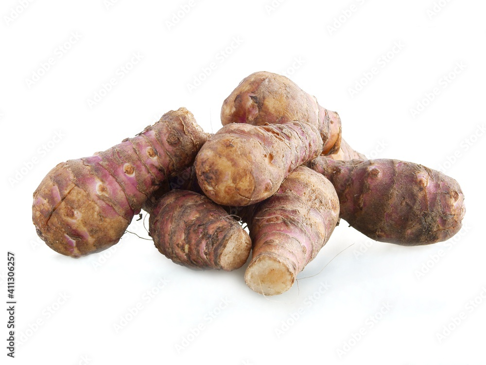 brown roots of helianthus tuberosus plant as tasty vegetable brown roots of helianthus tuberosus plant as tasty vegetable