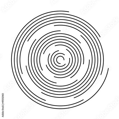 Thin black line vortex