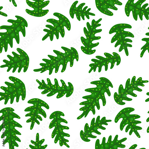 Seamless pattern: plant elements. Vector