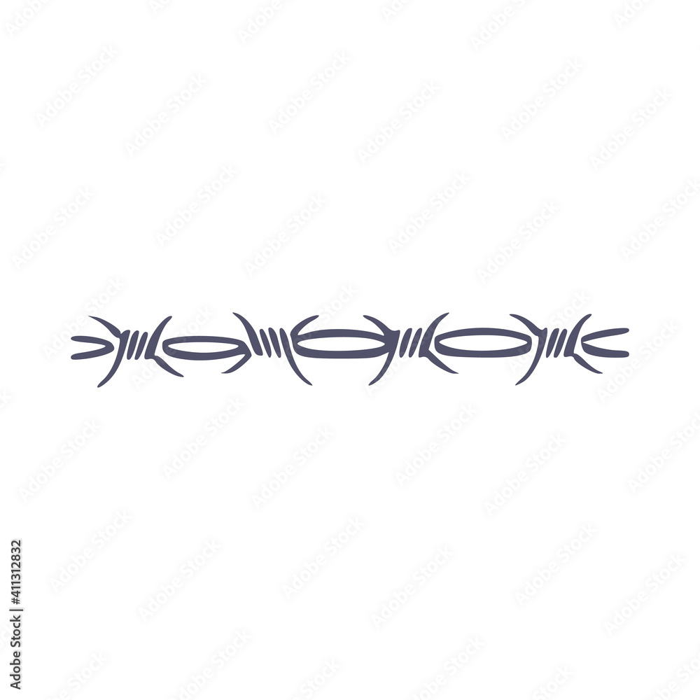 Fototapeta premium barbed wire Vector Icon Illustration on white background. Trendy Icon