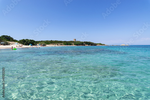 Panorama of Vignola Beach in Sardinia