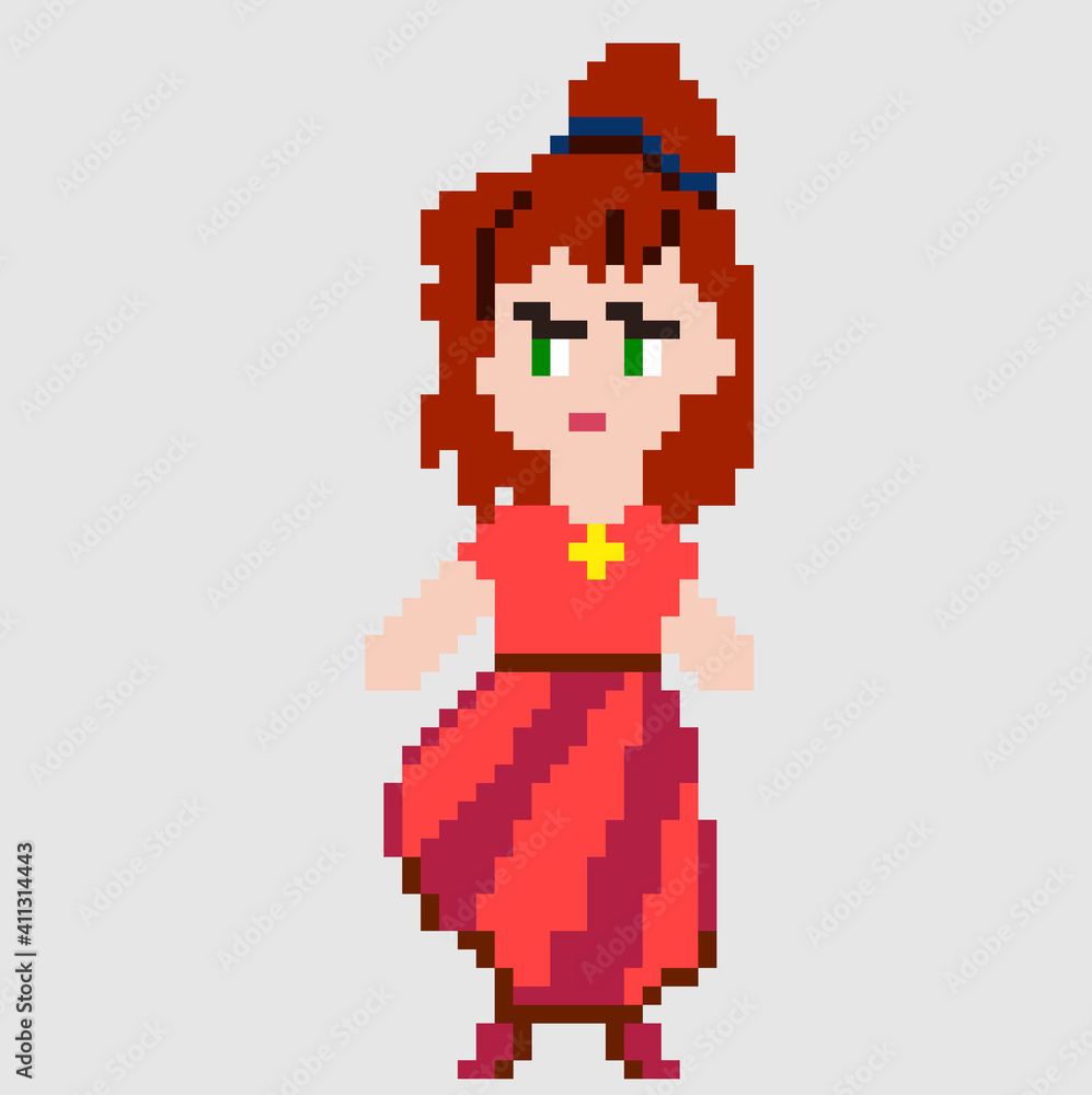 Fototapeta premium Character in pixel art style