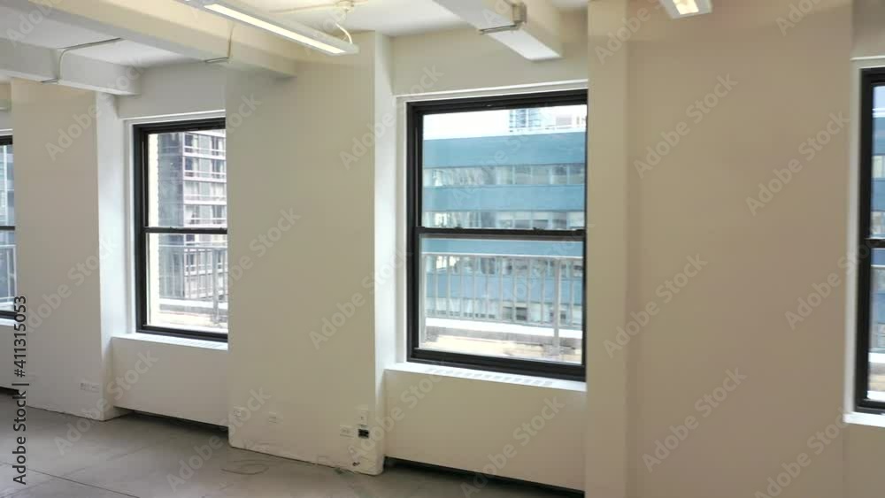 View of the Empty White Office Corner View of the Empty White Office Corner