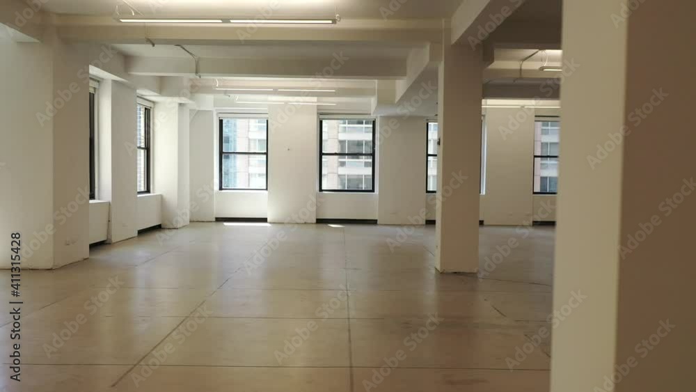 Twisting Slider Shot of the Empty White Office Twisting Slider Shot of the Empty White Office