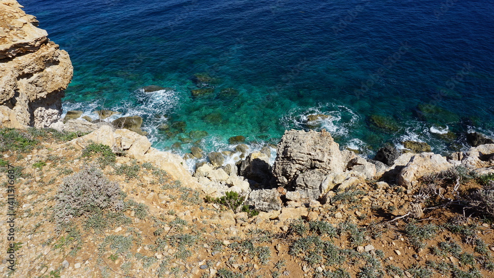 the Marfa Peninsula, Rdum tal-Madonna, Mellieha, Malta, March