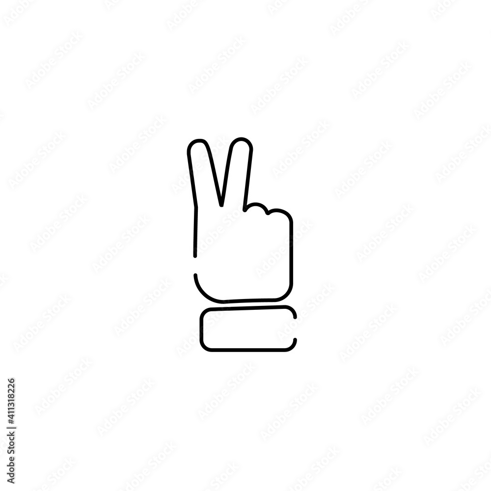 peace sign emoji, finger gesture line art vector icon for apps and websites peace sign emoji, finger gesture line art vector icon for apps and websites