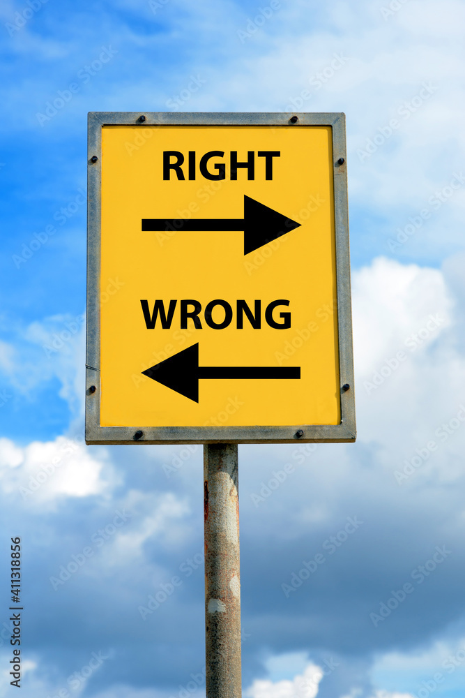 Yellow sign with blue sky background with the message Yellow sign with blue sky background with the message