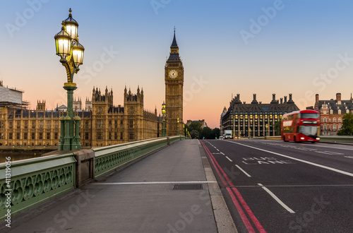 Big Ben in London in the morning