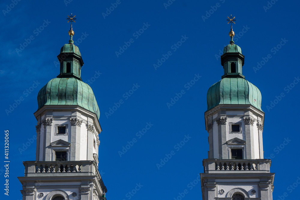 twin towers kempten old center main square twin towers kempten old center main square