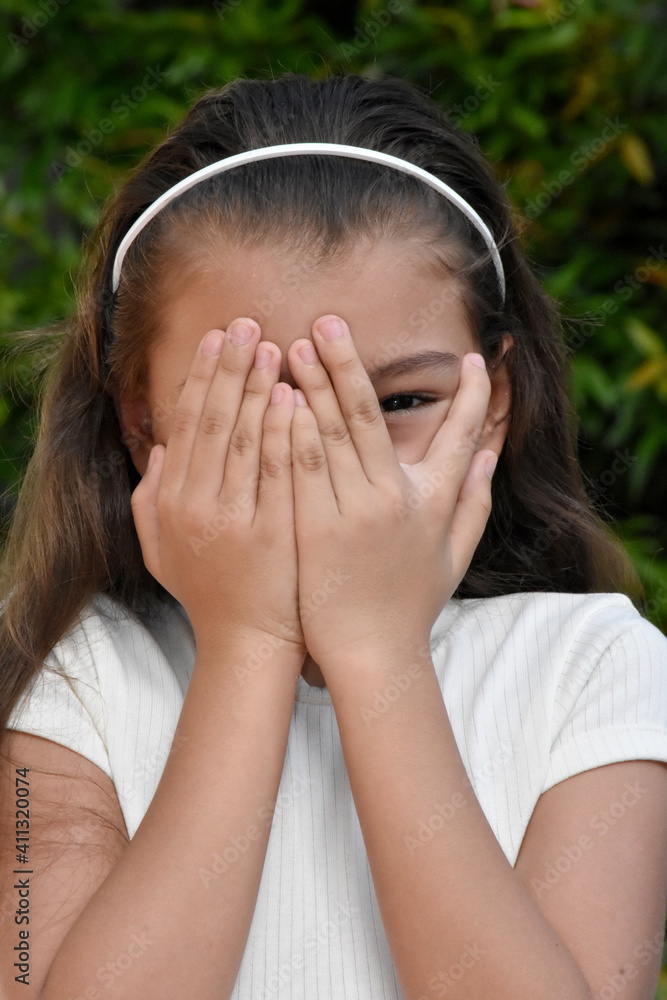 A Filipina Girl And Fear Closeup