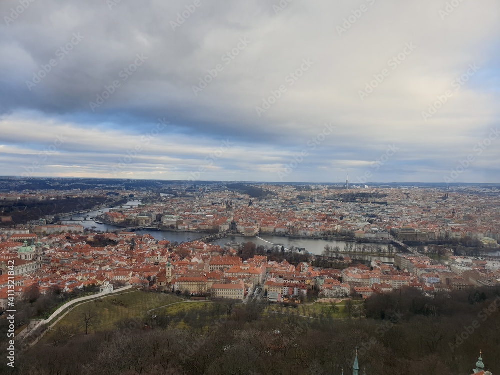 Prague, Czech - December 2019: Lovely buildings and amazing architecture. What I love about Prague is the identity of all the streets and buildings. Almost the same.

S