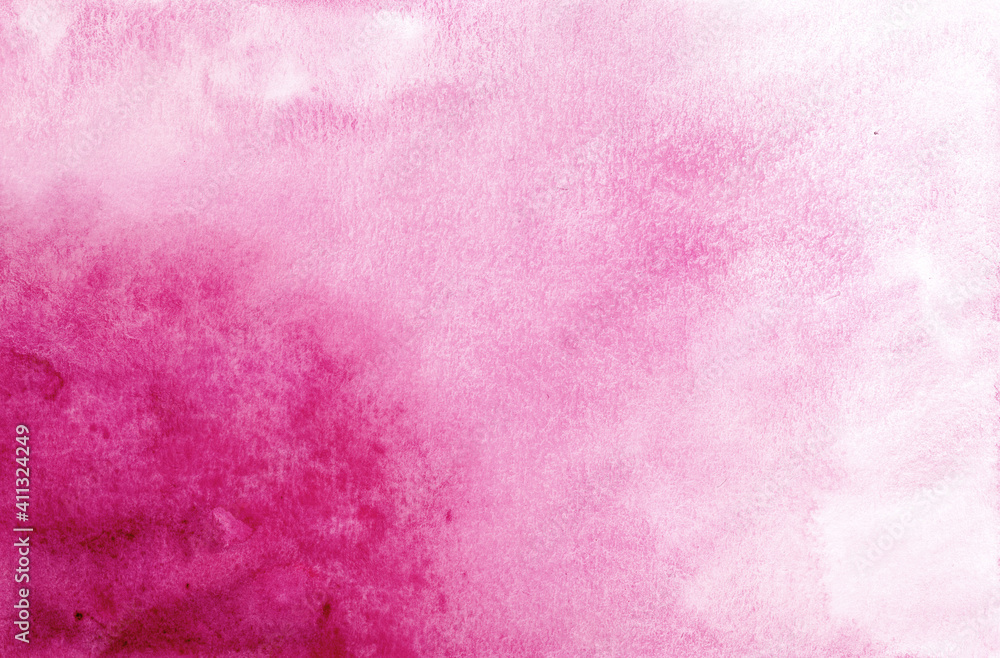 ピンクの手描き水彩背景素材