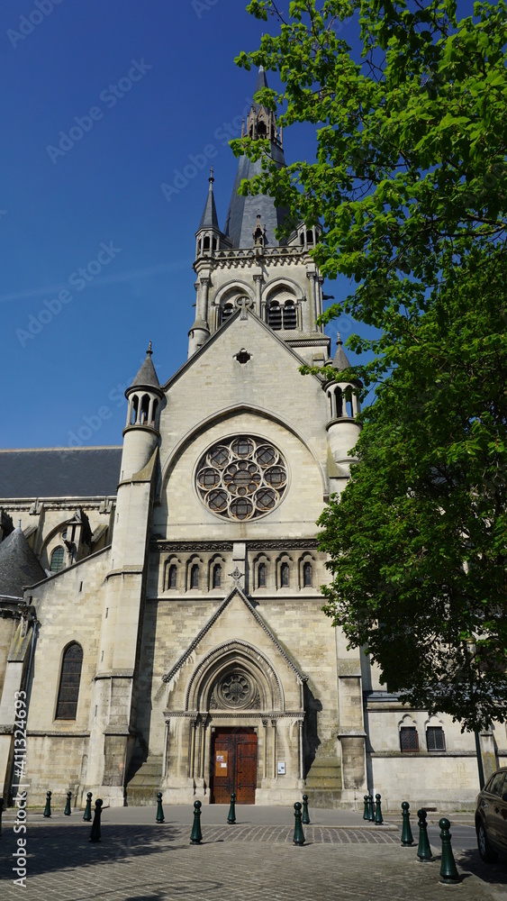 the Notre-Dame d'Epernay, Champagne, Grand Est, France, April
