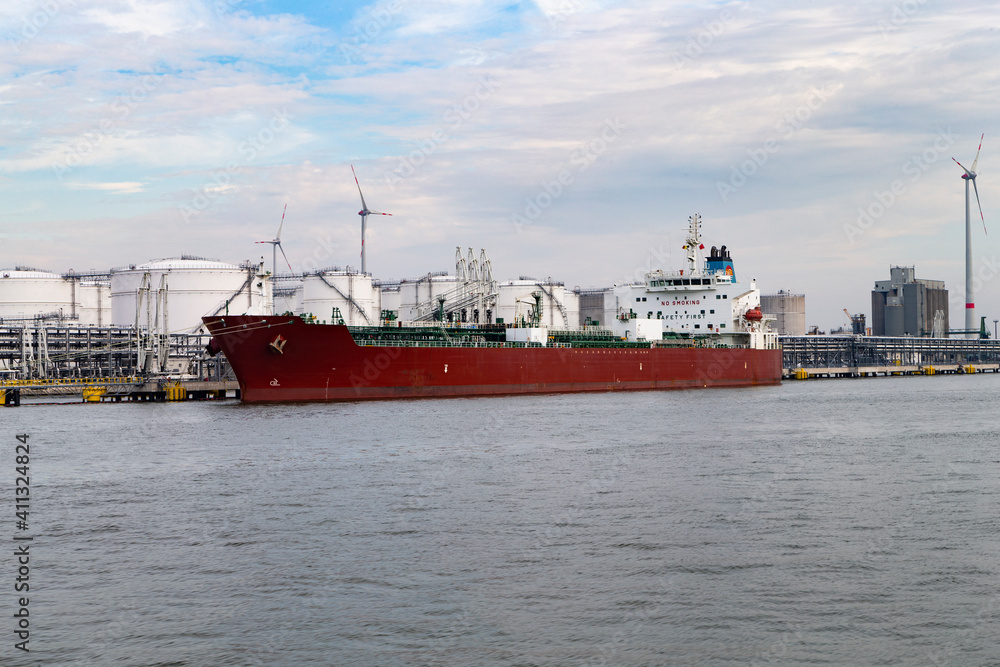 Tanker at pier Tanker at pier