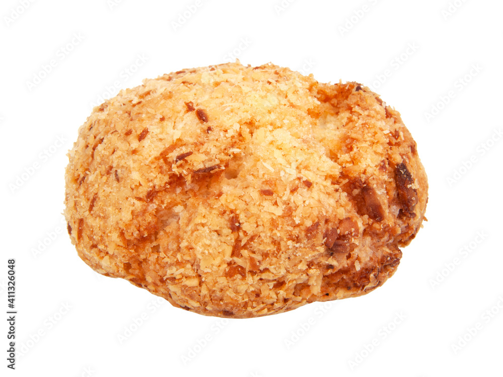 Coconut cookie organic isolated on the white background Coconut cookie organic isolated on the white background
