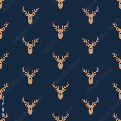 Seamless pattern deer hunting
