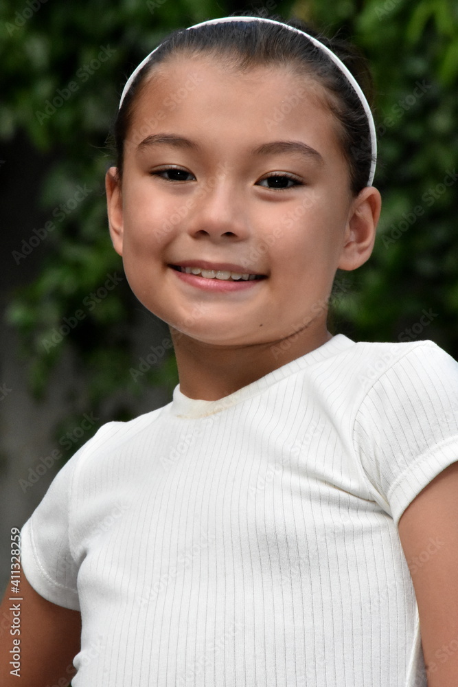 Portrait Of A Youthful Diverse Female Closeup Portrait Of A Youthful Diverse Female Closeup