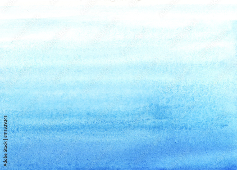 空 青の手描き水彩背景素材stock Illustration Adobe Stock