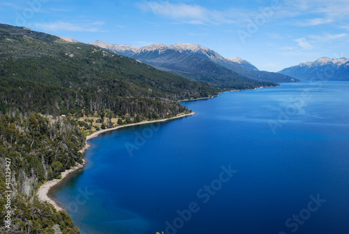 View of Lake Traful in Neuqu  n province  Patagonia Argentina.
