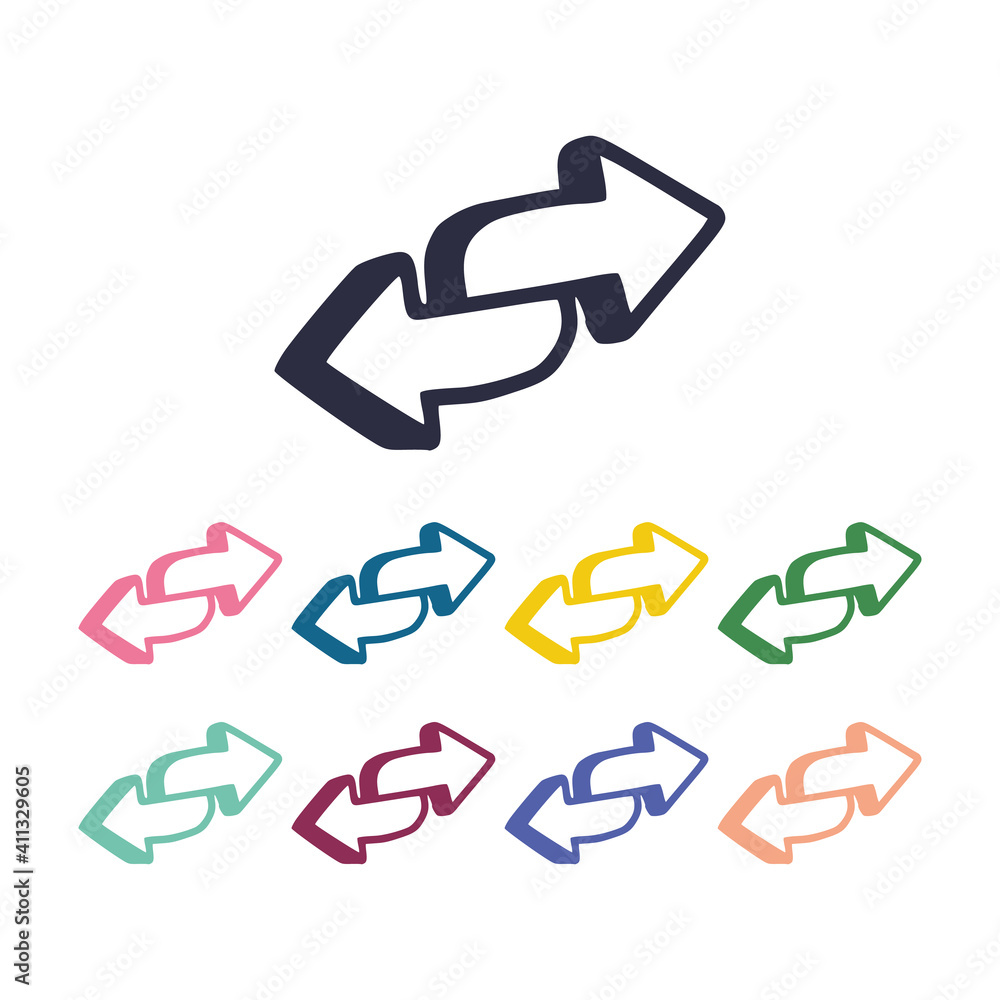 Arrows icon set. Element of revers for mobile concept and web apps illustration. flat icon for website app. Vector Arrows icon set. Element of revers for mobile concept and web apps illustration. flat icon for website app. Vector