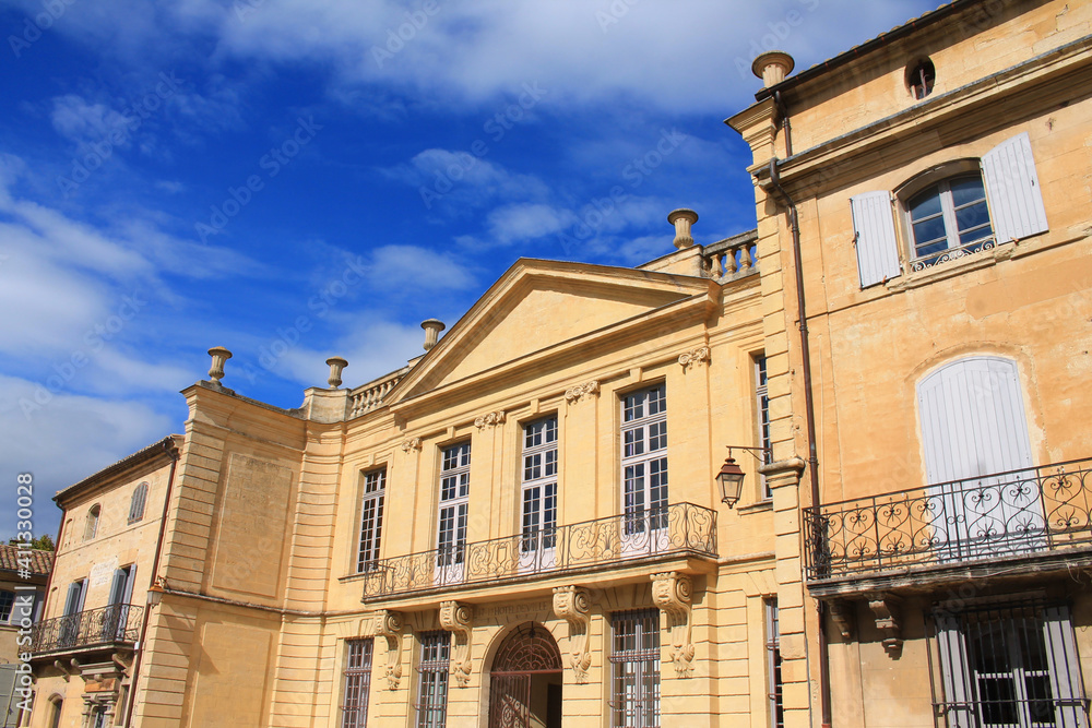 Architectural style in the town of Uzes in France
