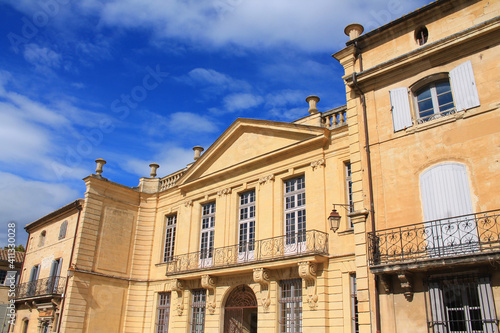 Architectural style in the town of Uzes in France
