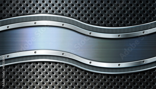 Perforated metal background with texture