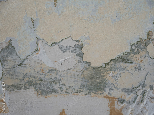 Wall fragment with scratches and cracks. surface texture of concrete, gray concrete backdrop wallpaper. 