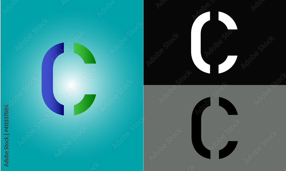 Logo Vector Graphic 3D Of Letter C , Perfect For Your Icon Or Design About Technology Logo Vector Graphic 3D Of Letter C , Perfect For Your Icon Or Design About Technology