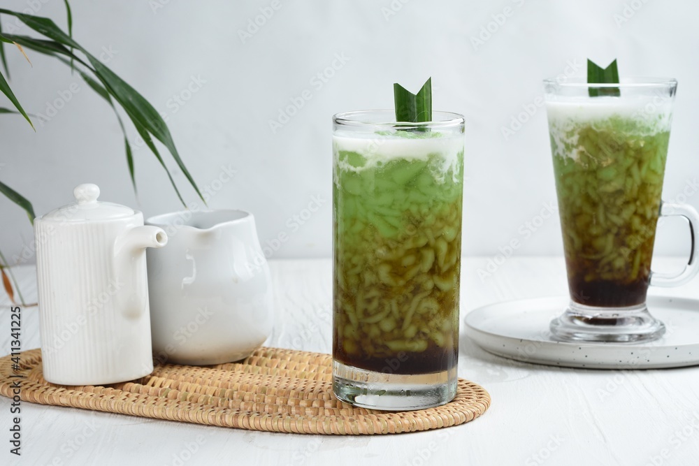 Cendol is a sweet ice dessert made from rice flour, pandan leaf extract, coconut milk, and palm sugar syrup. Cendol is popular in Indonesia and other Southeast Asia such as Brunei, Cambodia, Malaysia Cendol is a sweet ice dessert made from rice flour, pandan leaf extract, coconut milk, and palm sugar syrup. Cendol is popular in Indonesia and other Southeast Asia such as Brunei, Cambodia, Malaysia