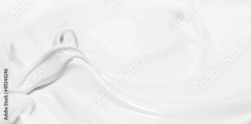 Fototapeta cream on a white background