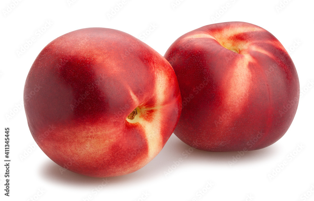 white nectarine path isolated on white white nectarine path isolated on white