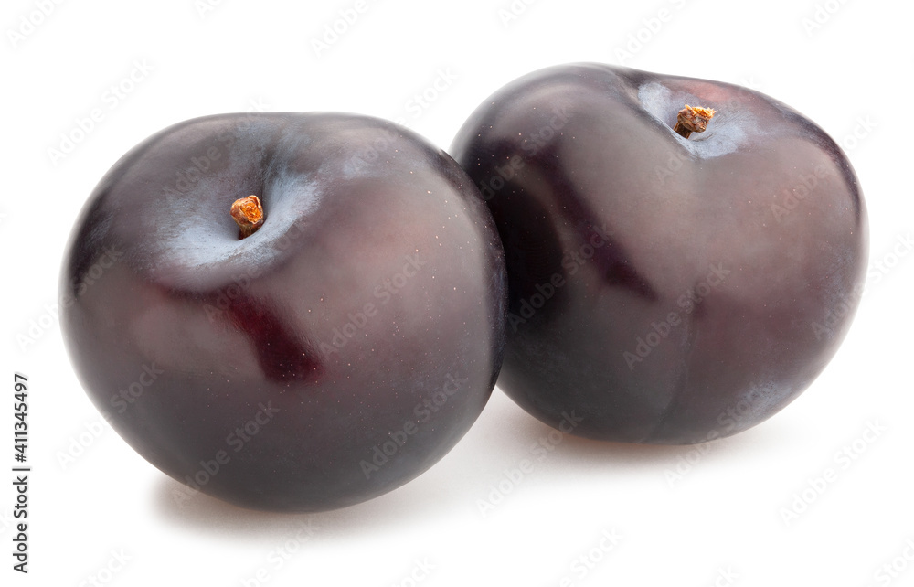 Obraz premium deep red burgundy plum path isolated on white