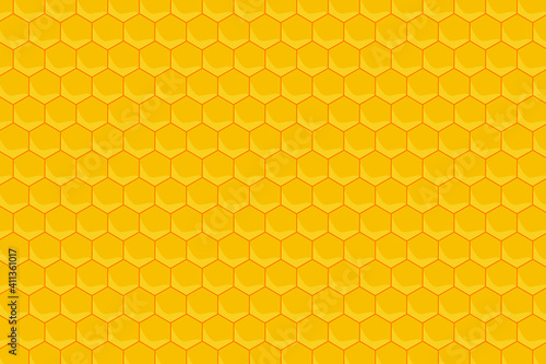 Abstract yellow honeycomb pattern background