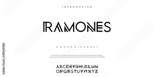 Abstract modern urban alphabet fonts. Typography sport, simple, technology, fashion, digital, future creative logo font. vector illustration