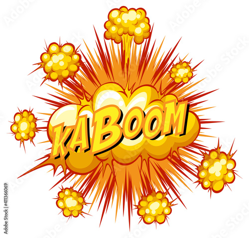 Comic speech bubble with kaboom text