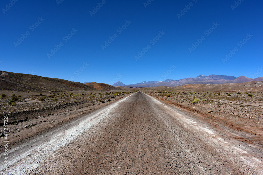 road in the Atacama Highlands, Chile
