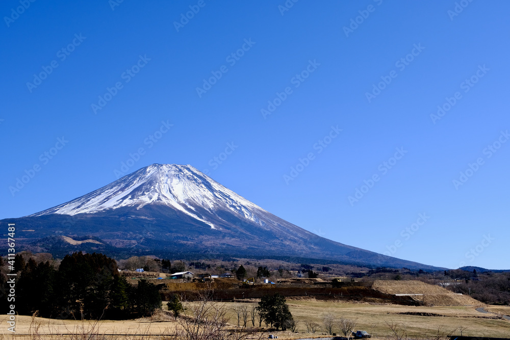 【山梨】富士ヶ嶺から見る富士山（冬）
